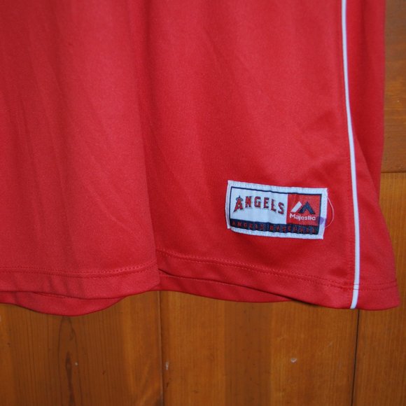 Women's Majestic Angels Jersey Size XL Little Rhinestones Baseball Los Angeles - Picture 2 of 4